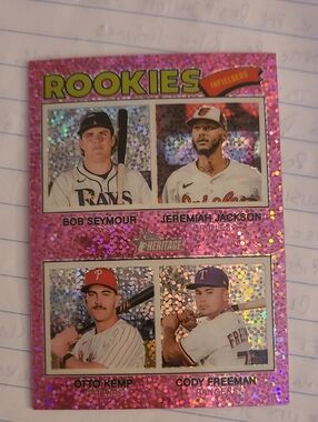 2026 Topos Heritage Rookie Infielders Pink Sparkle Refractor
